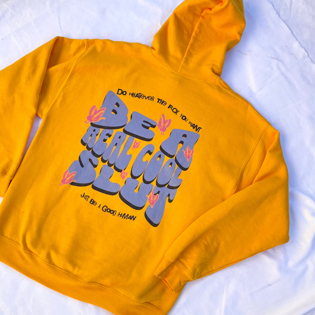 Be A Real Cool Slut Mantra Unisex Heavy Blend™ Hooded Sweatshirt